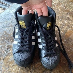 Adidas Originals Pro Model High Top SuperStar Sneaker training shoes 6.5 boys